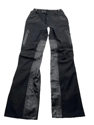 Pantalones de montar Harley-Davidson FXRG para mujer 26 cuero negro textil motocicleta Foto 1 de 4