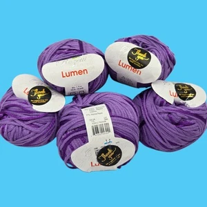 5 madejas hilo Rozetti Lumen 50 g color 110 púrpura pasión 79 % algodón 21 % viscosa - Imagen 1 de 5