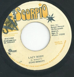 " LAZY BODY." echo minott. BLACK SCORPIO 7in 1985. - Picture 1 of 2