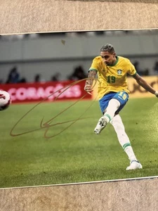 Raphinha signiertes 11x14 Foto Brasilien Barcelona Beckett  - Bild 1 von 3