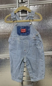Old Navy Vintage Baby Blue Jeans Overall - Blue Stripe - 3-6 Months - Snap Legs - Picture 1 of 4