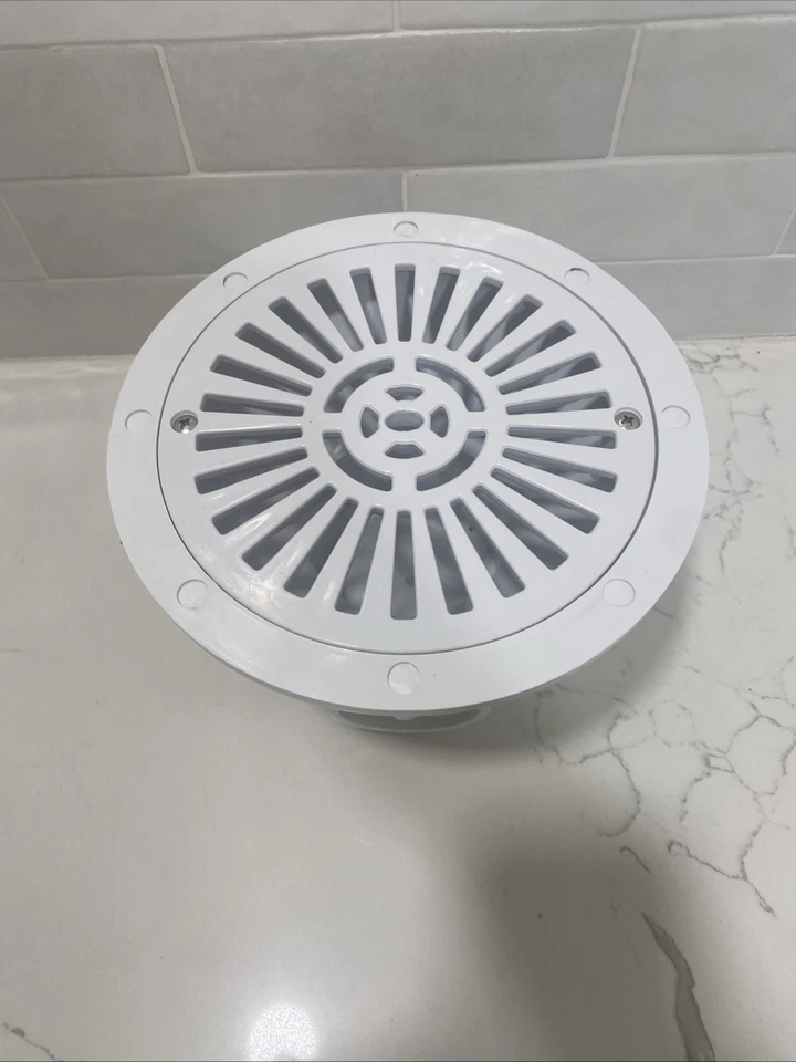 Swimming Pool Main Drain Cover Easy Installation Floor Drain Equipment White - Image 1 of 2