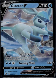 Glaceon V 038/159 Ultra Rare Holo Crown Zenith SWSH Pokemon Card - Picture 1 of 2