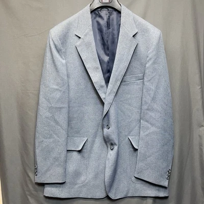 Винтажный Levi's действие костюм 46L синий полиэстер мужчин Blazer костюм куртка спортивное пальто - Изображение 1 из 4