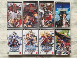 SONY PSP Guilty Gear & Blazblue & Sword Art Online & Code Geass set from Japan - Picture 1 of 18