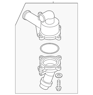 Genuine Audi Thermostat Unit 07K-121-115-D - Image 1 of 2