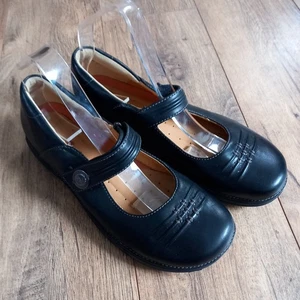 Clarks Unstructured Mary Jane Shoes Womens UK 5.5 D EU 38.5 Black Leather Linda - Picture 1 of 10
