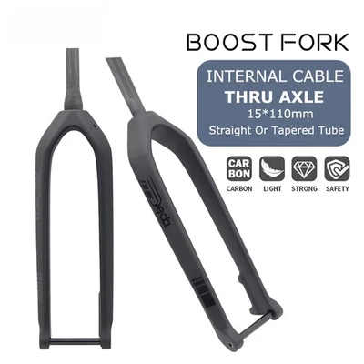 Full Carbon MTB XC Gravel Hard Fork 15*110mm Boost Thru-Axle 26/27.5/29in Forks - Image 1 of 4