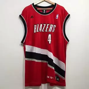 Vintage Adidas Nolan Smith Portland Trail Blazers Rot NBA Basketball Trikot XL - Bild 1 von 6