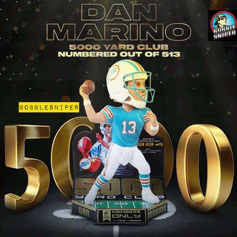 DAN MARINO Miami Dolphins 5,000 Passing Yards “QB Club” Exclusive NFL Bobblehead Cover