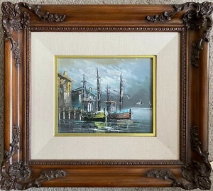 Harbor by Sing - Original Oil Painting - Picture 1 of 5