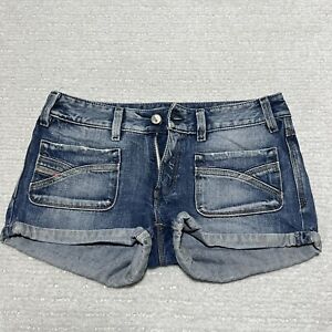 Vintage Diesel Industry Shorts Womens size 27 distressed light wash