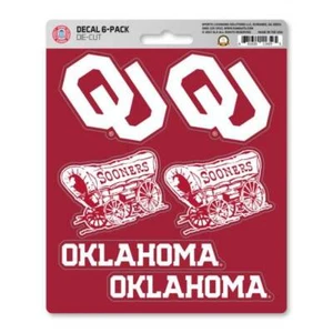 University Of Oklahoma Sooners - Set Of 6 Sticker Sheet - Picture 1 of 1