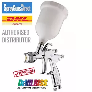 Pistola pulverizadora DeVilbiss FLG-5 1,4 mm gravedad alimentación de aire pulverizador pintura solvente - Imagen 1 de 4