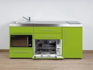 Stengel Miniküche MPGSMOS 180,Grüner Apfel,Kühlschrank,Geschirrspüler, Induktion - Bild 1 von 5