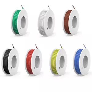 30 AWG Silikon Elektrokabel Kabel 7 Farben (je 65,6 Fuß) 30 Stärke Anschlusskabel - Bild 1 von 14