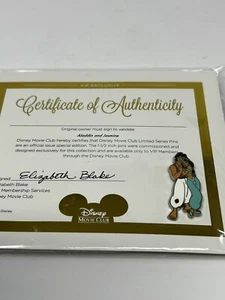 Disney Movie Club  Aladdin & Jasmine Pin VIP Exclusive New & Sealed - Picture 1 of 3