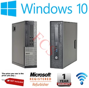 Dell Optiplex SFF Core i3 i5 i7 16GB RAM 2TB HDD SSD Windows 10 Desktop PC WiFi - Picture 1 of 6