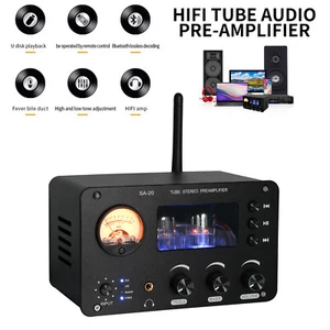 Mini SA-20 HiFi Vacuum Tube Preamp HiFi Stereo Audio Pre-Amplifier USB/Bluetooth - Picture 1 of 12