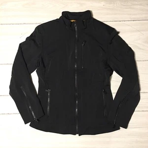 Andrew Marc New York Womens Jacket Blazer Black Collared Zip Sz M Lined - Picture 1 of 10