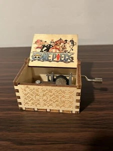 One Piece We Are! Anime Wooden Music Box Hand Cranked Handmade Unique Gift - Picture 1 of 7