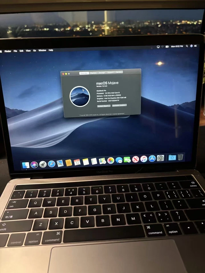 Apple MacBook Pro 512GB Core i5 2.9 13" Touch Late 2016 A1706 - 3071 - Image 1 of 4