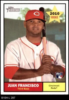2010 Topps Heritage #287 Juan Francisco Reds RC 8 - NM/MT - Image 1 of 2