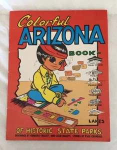 Vintage 1977 Enby Originals Coloring Book Arizona State Parks Uncolored 24Pages - Picture 1 of 8