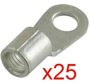 25 terminales de anillo de costura soldada 6 AWG 5/16" tachuelas - cobre electro latín - Imagen 1 de 1