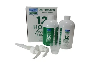 Smart Mouth Activated Mouthwash Fresh Mint 12 Hour Fresh Breath Two 16 oz Pumps - Picture 1 of 11