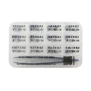 360Pack 0.2mm 12 Sizes Watch Circlip E-Clips Snap Ring Latch Pusher Assortment - Bild 1 von 6
