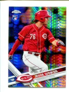 Topps 2017 cromo Jesse Winker RC refractor prisma #74 rojo novato - Imagen 1 de 1