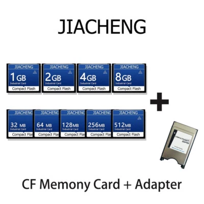 New CF Memory Card 32MB-8GB industrial Compact Flash Card + PCMCIA PC Adapter - Image 1 of 4