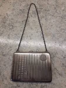 Watrous Mfg Sterling 703 Art Deco Kompaktgehäuse mit Kette 97 gr 3,5"x2,5" - Bild 1 von 12