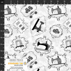 Stof European Sew Sew Sew It Sewing Machines Grey Cotton Quilting Fabric By Yard