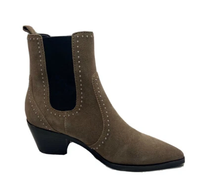 Botas Willa Paige Tachonadas Color Taupe Gamuza Talla 8 Nuevas Foto 1 de 4