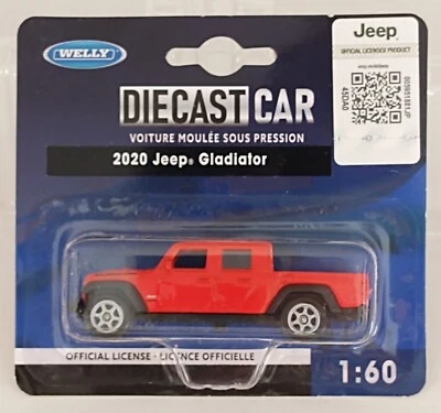 WELLY 1:60 2020 JEEP GLADIATOR LICENSED DIECAST TOY PICKUP TRUCK CANADIAN SELLER - Image 1 of 4