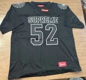 Supreme Spiderweb Football Jersey 52 Black Size Medium | BRAND NEW WITH TAGS 🔥 - Picture 1 of 4