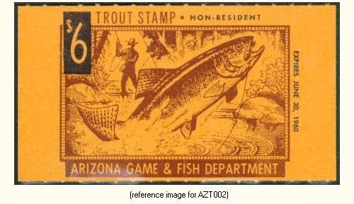 Sello de trucha de Arizona Halfpricefish 1959-0 $6,00 Foto 1 de 1