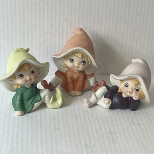 Homco Pixie Elfen Feen Figuren 5213 3er Set Neu aus altem Lagerbestand - Bild 1 von 16