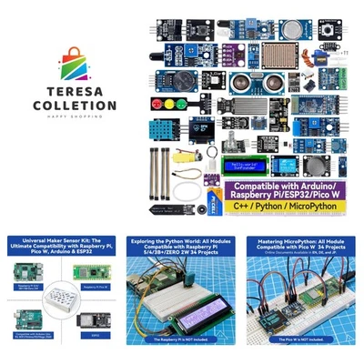 Universal Compatible with Arduino Mega 2560/Uno R3/R4 Minima/WiFi Nano, Raspb... - Image 1 of 4