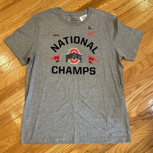 New Nike Ohio State Buckeyes T-Shirt CFP 2024 National Champions Champs Mens L - Picture 1 of 5