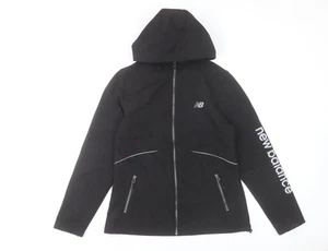 New Balance Unisex Black Softshell Hooded Jacket M Windproof - Picture 1 of 12