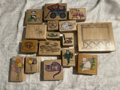 Lot Of 16 Mixed Rubber Stamps - Image 1 of 2