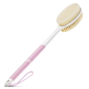 Body Scrubber Anti Slip for Shower,Shower Brush Long Handle with Stiff Pink  - Picture 1 of 7
