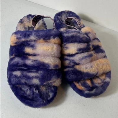 Zapatillas difusas UGG púrpura y crema Foto 1 de 4