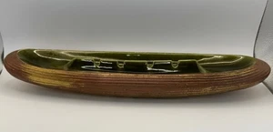 Vintage Anthony Freeman & McFarlin Pottery MCM Ashtray #276 Ceramic Green Gold - Picture 1 of 8