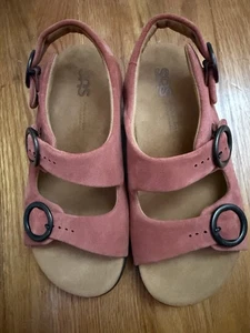 SAS Relaxed Sandals, Rust Suede, 9W - Picture 1 of 7