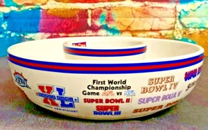 3-A Day Milk Cheese Yogurt promo Ceramic Superbowl 40th Anniversary Chip and dip - Picture 1 of 6