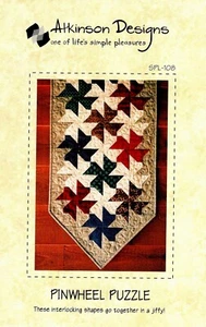 Pinwheel Puzzle Runner Quilt Pattern by Atkinson Designs SPL108 - Picture 1 of 2